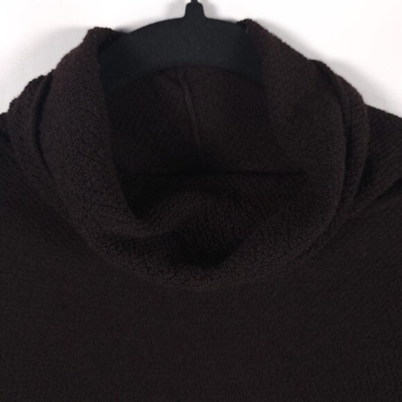 EILEEN FISHER 100%‎ WOOL HONG KONG MADE ITALIAN YARN Loose Turtleneck Top MEDIUM - Picture 7 of 11